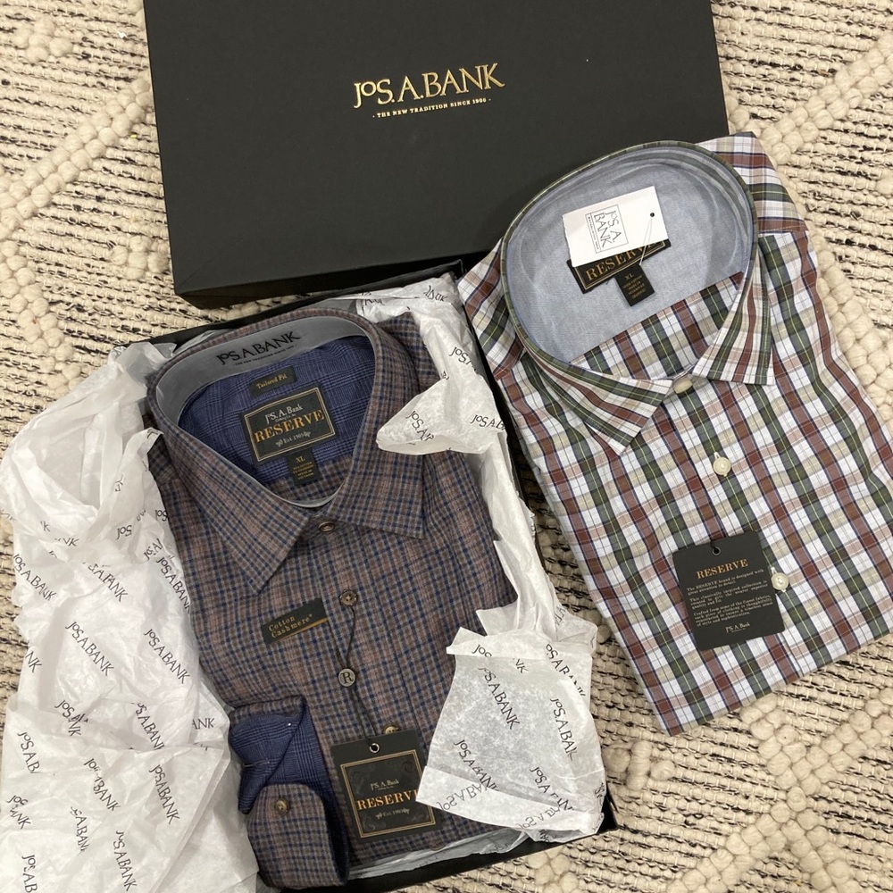 XL Brand New Jos. A. Bank Set of 2 Shirts